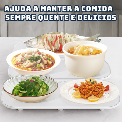 Aquecedor de Alimentos Premium 3 em 1 – Aquece, Descongela e Mantém os Sabores Sempre Quentes